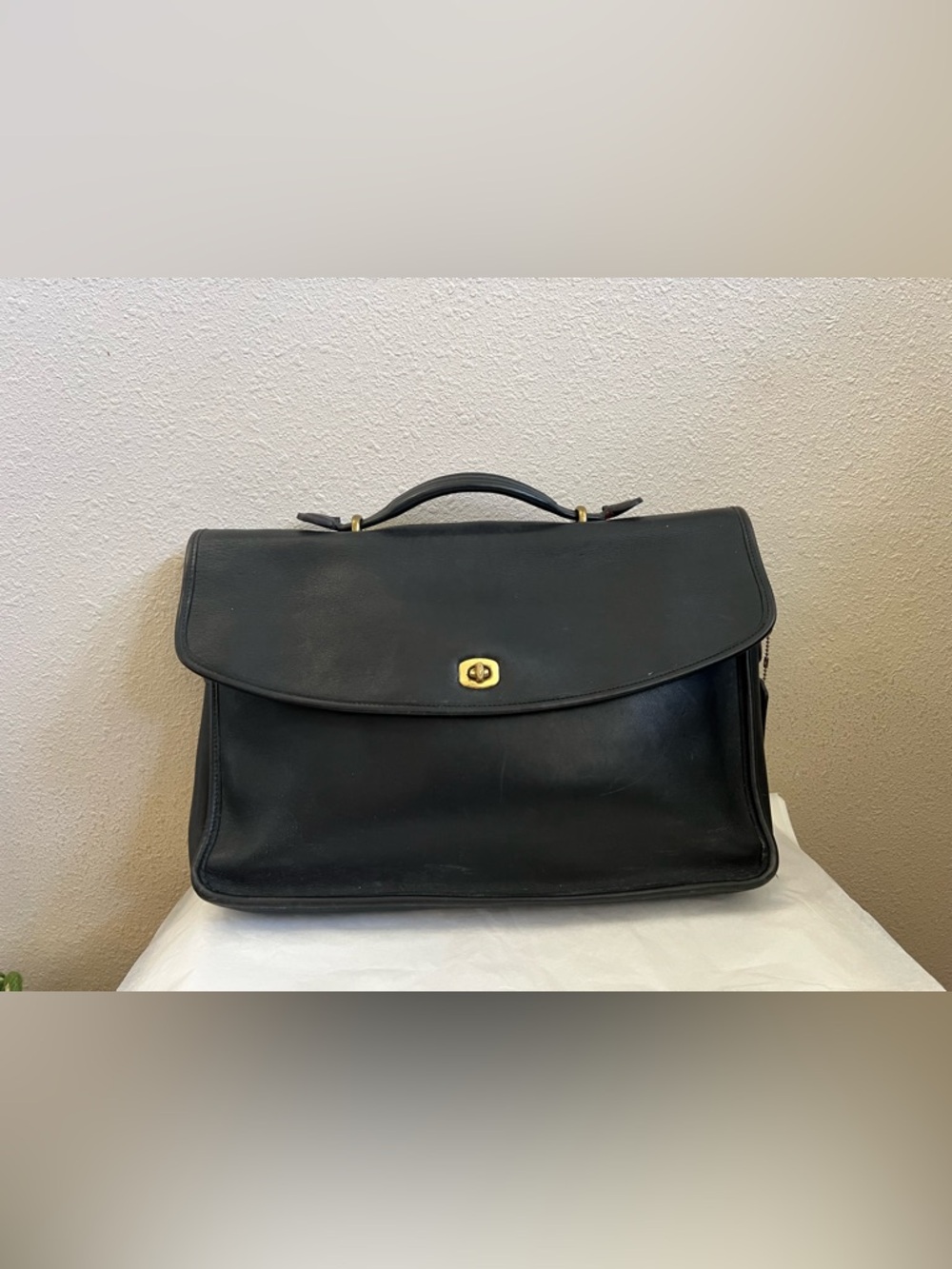 Vintage Coach Lexington 5265 Leather Turnlock Messenger Briefcase Laptop Bag